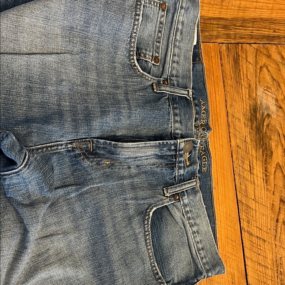 American Eagle Outfitters Men’s Bootcut Jeans - Light Blue Wash